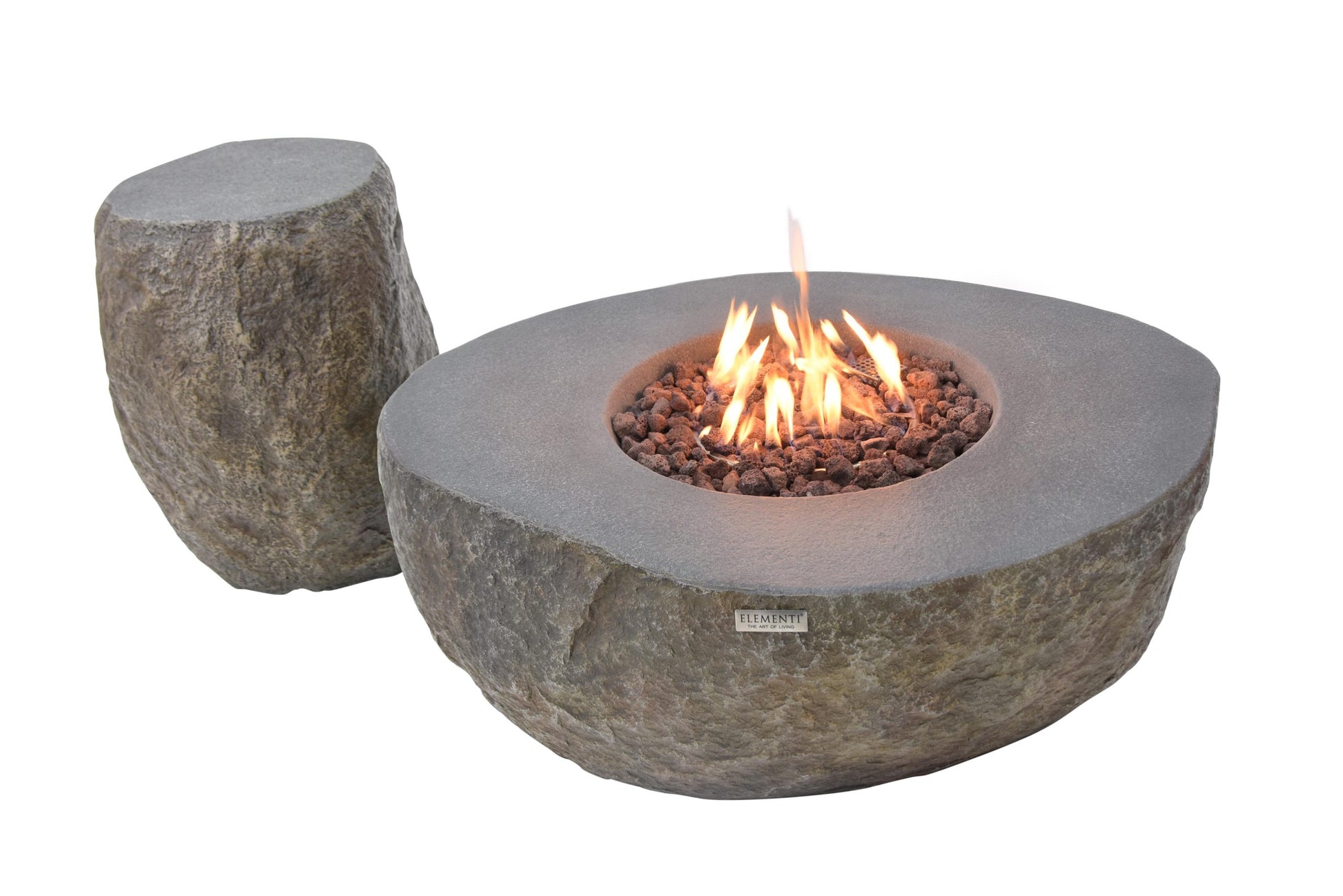 Elementi Boulder Fire Table - lifestyle setting