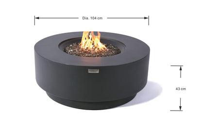 Elementi Nimes Fire Table - dimensions