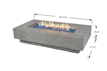 Elementi Riviera Fire Table - dimensions