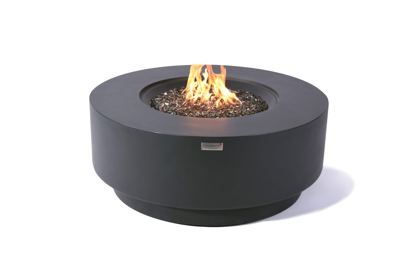 Elementi Nimes Fire Table - Dark Gray with fire
