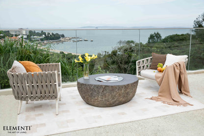 Elementi Boulder Fire Table - with stainless lid