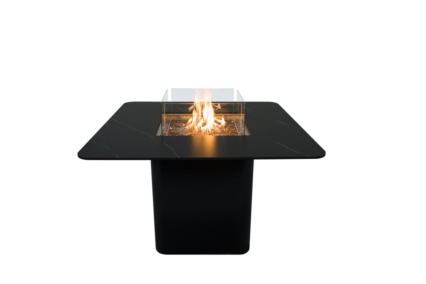 Elementi Plus Brugge Marble Porcelain Dining Fire Table
