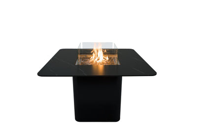 Elementi Plus Brugge Marble Porcelain Dining Fire Table