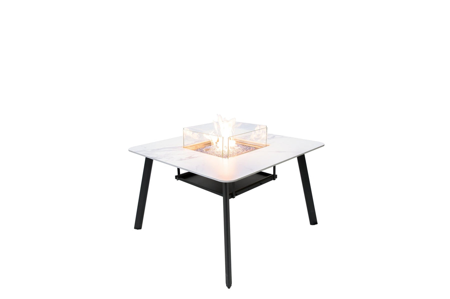 Elementi Plus Helsinki Dining Fire Table overhead view