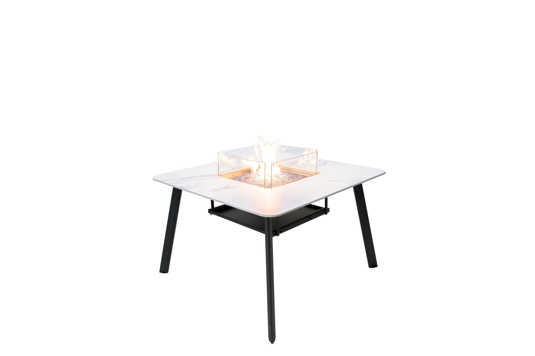 Elementi Plus Helsinki Dining Fire Table overhead view