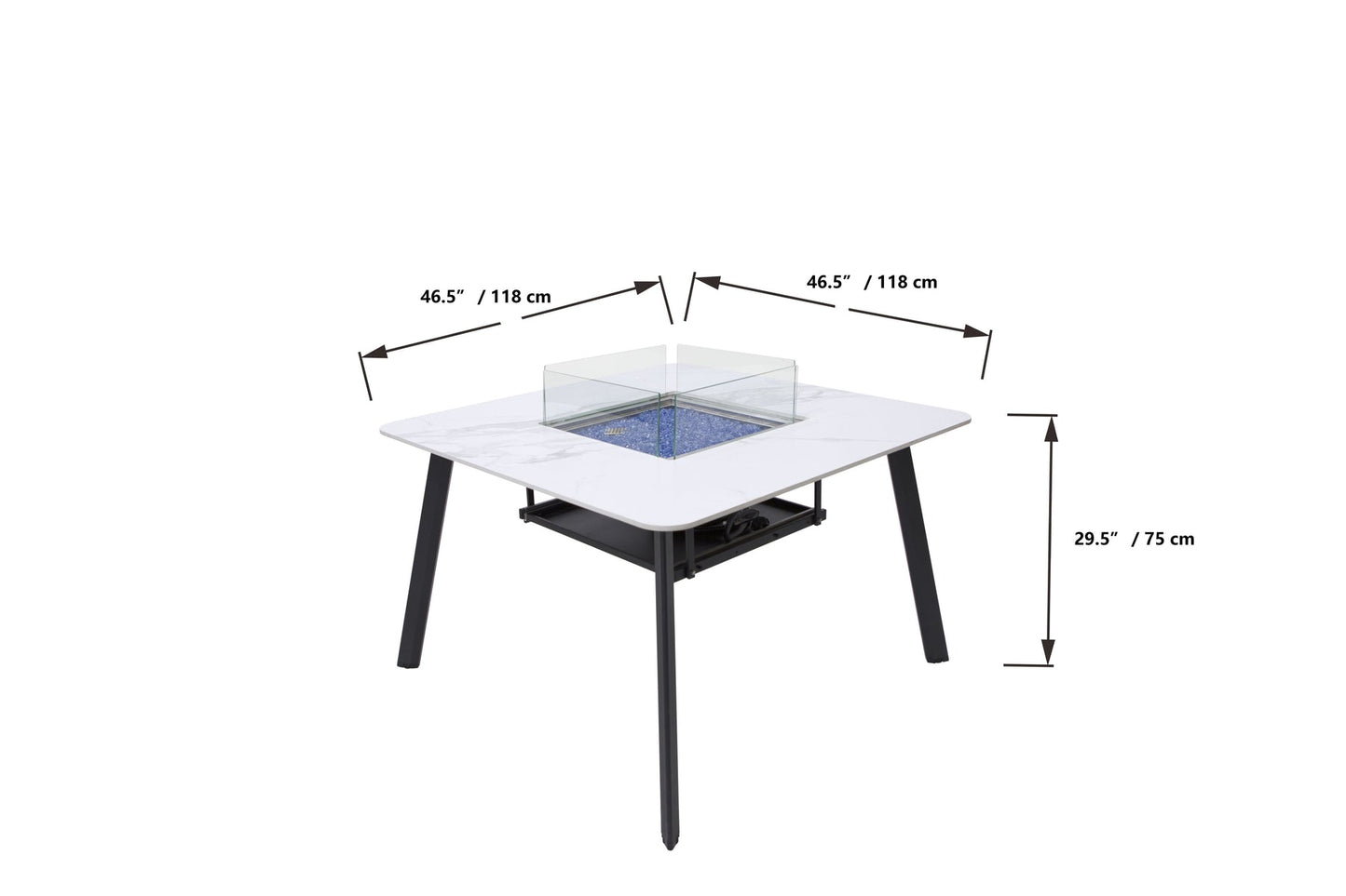 Elementi Plus Helsinki Fire Table specs detail