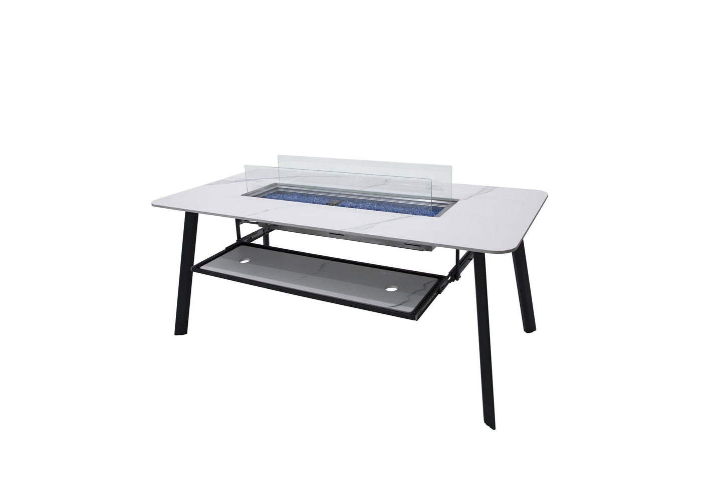 Elementi Plus Oslo Marble Porcelain Dining Fire Table