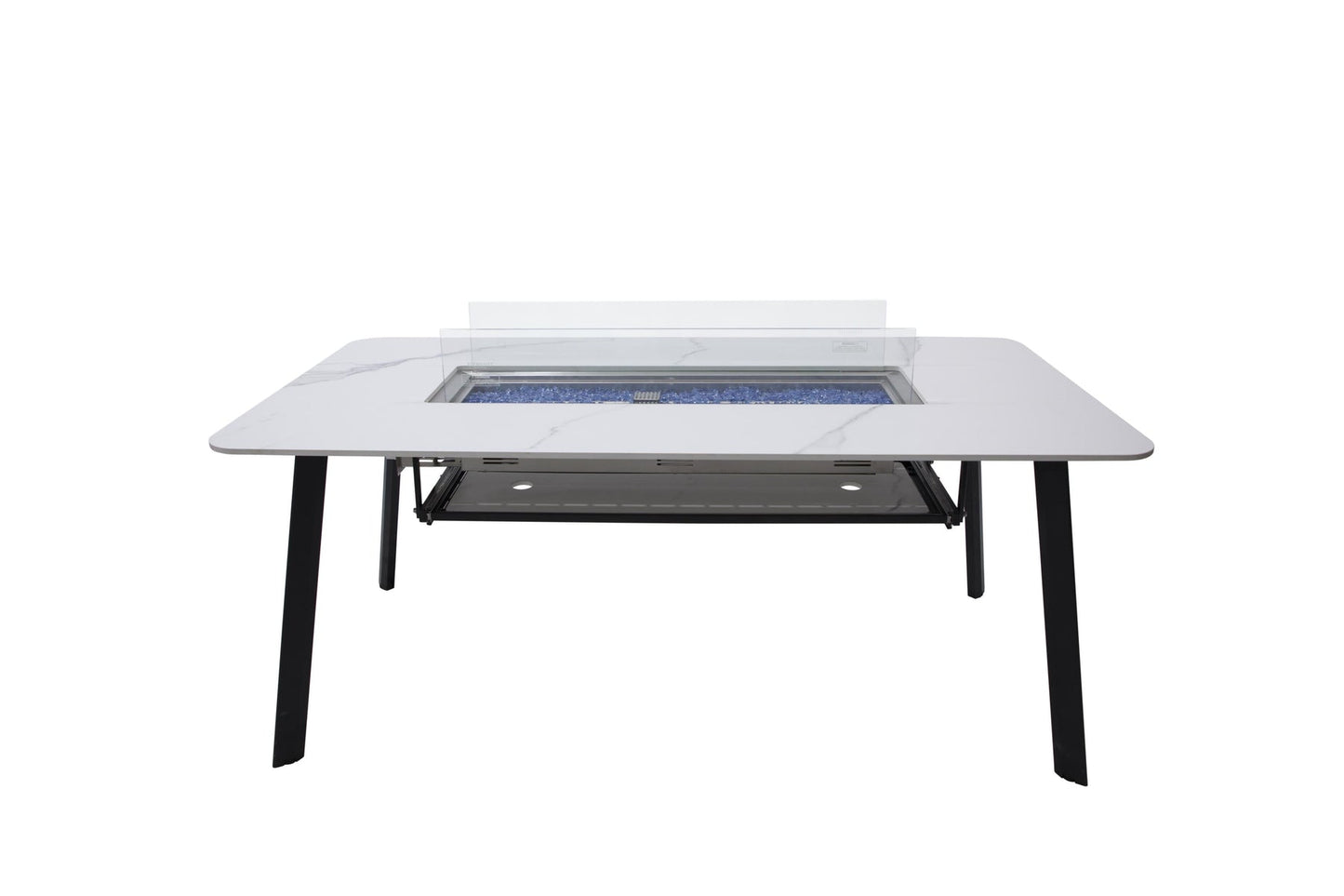 Elementi Plus Oslo Marble Porcelain Dining Fire Table