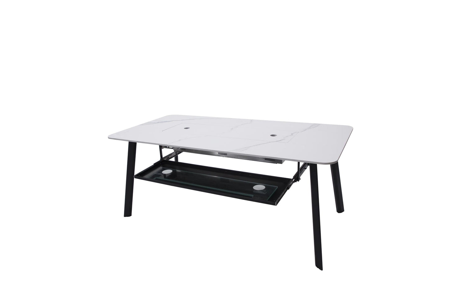 Elementi Plus Oslo Marble Porcelain Dining Fire Table