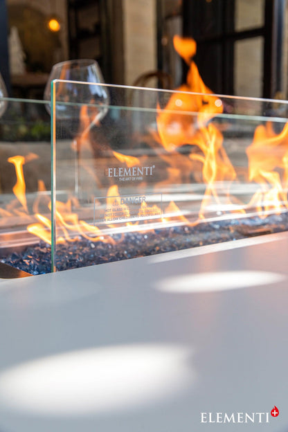 Elementi Plus Oslo Marble Porcelain Dining Fire Table