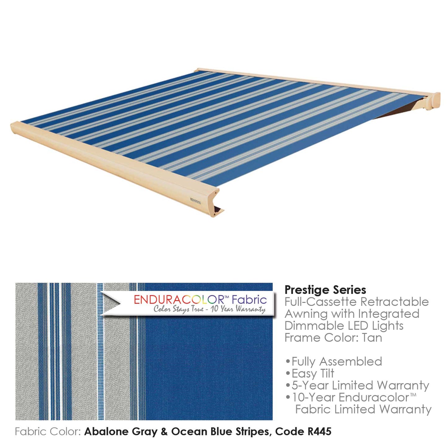 Advaning Prestige Pro in Abalone Gray and Ocean Blue Stripes (R445)