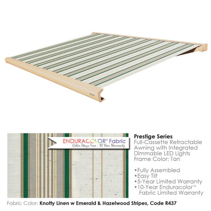 Advaning Prestige Pro in Knotty Linen with Emerald and Hazelwood Stripes (R437)