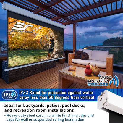 Elite Screens Yard Master Wireless Outdoor Projection Screen