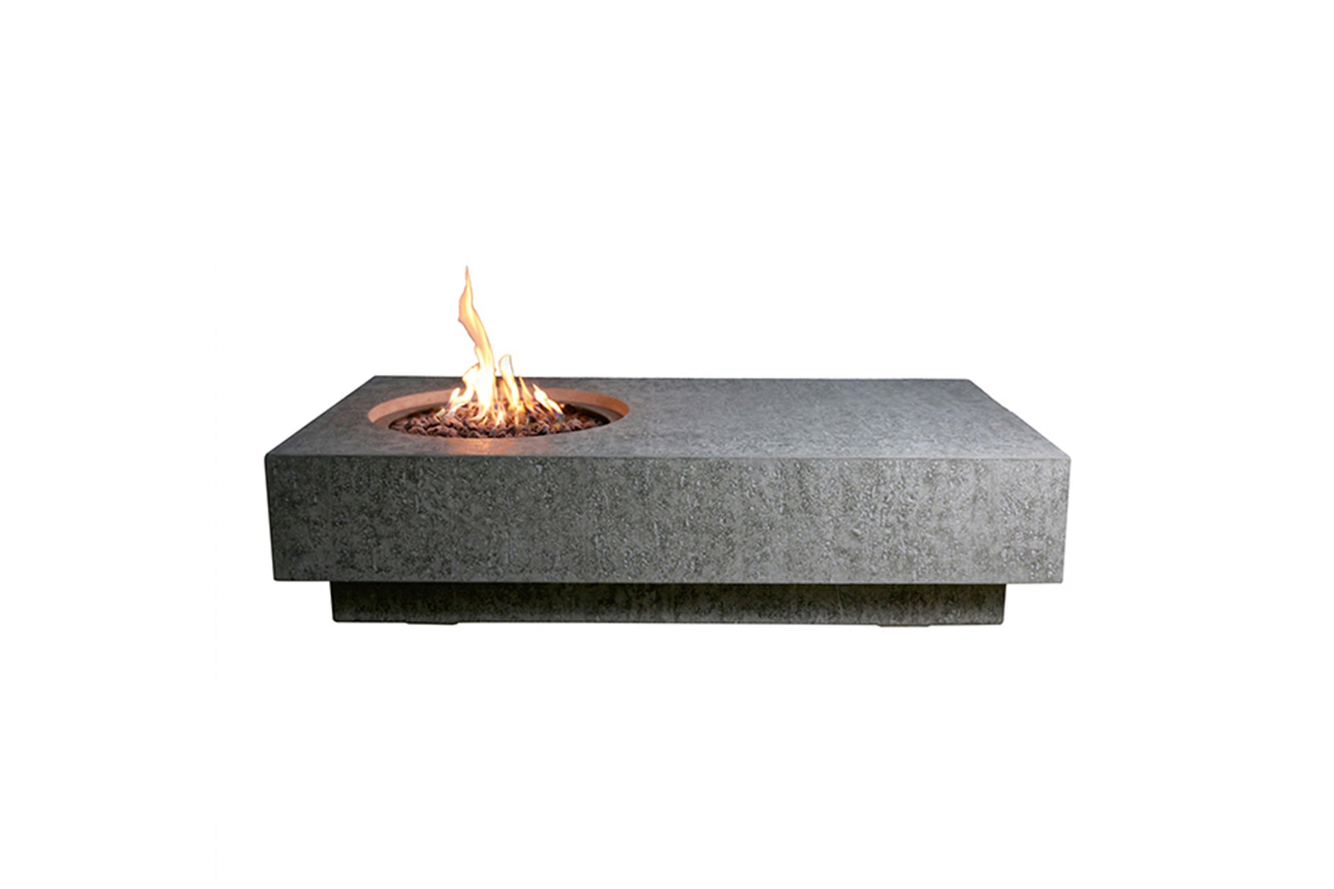 Elementi Metropolis Fire Table - Light Gray with fire